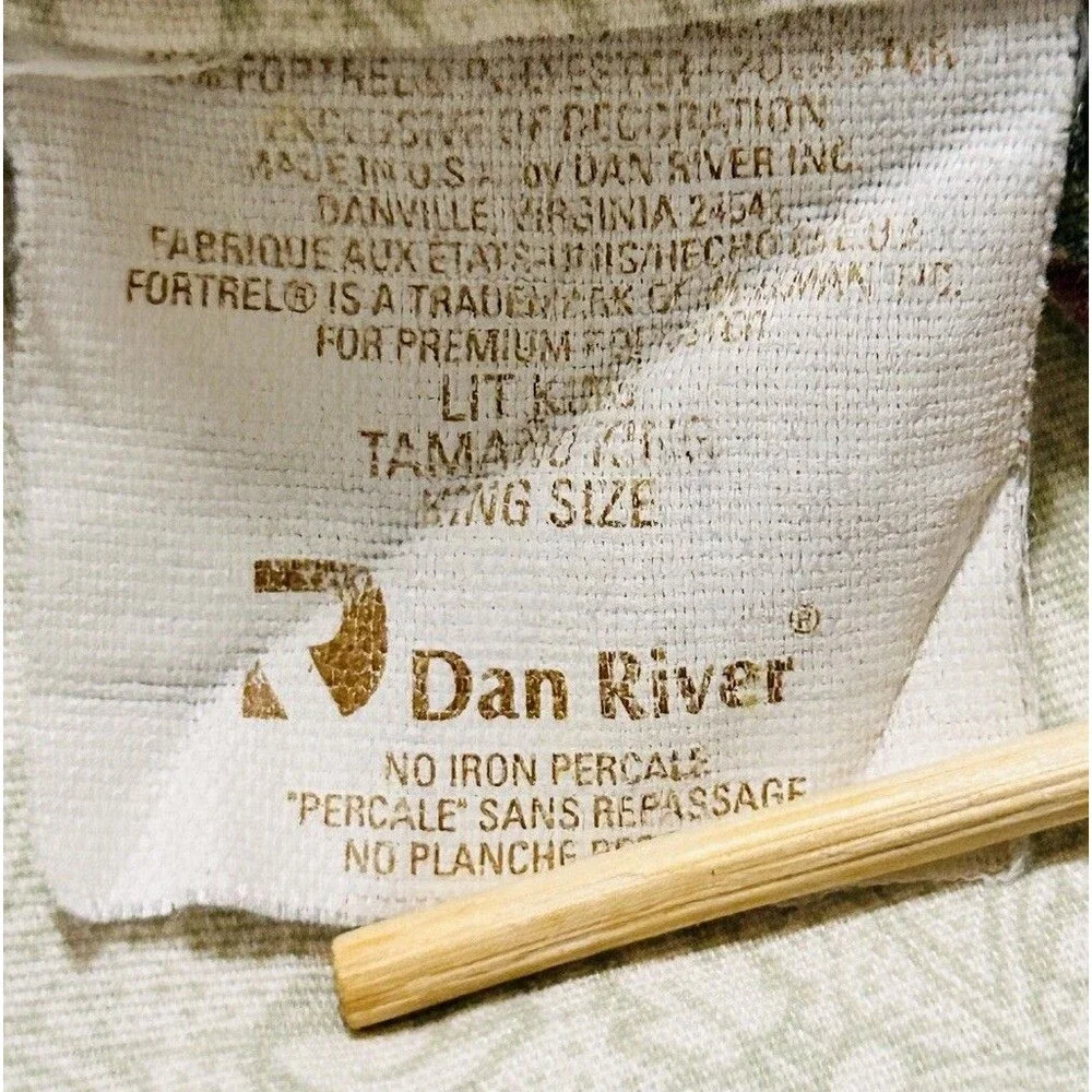 Vintage King Pillowcase Set Dan River Floral Percale Pinks Roses Vines READ